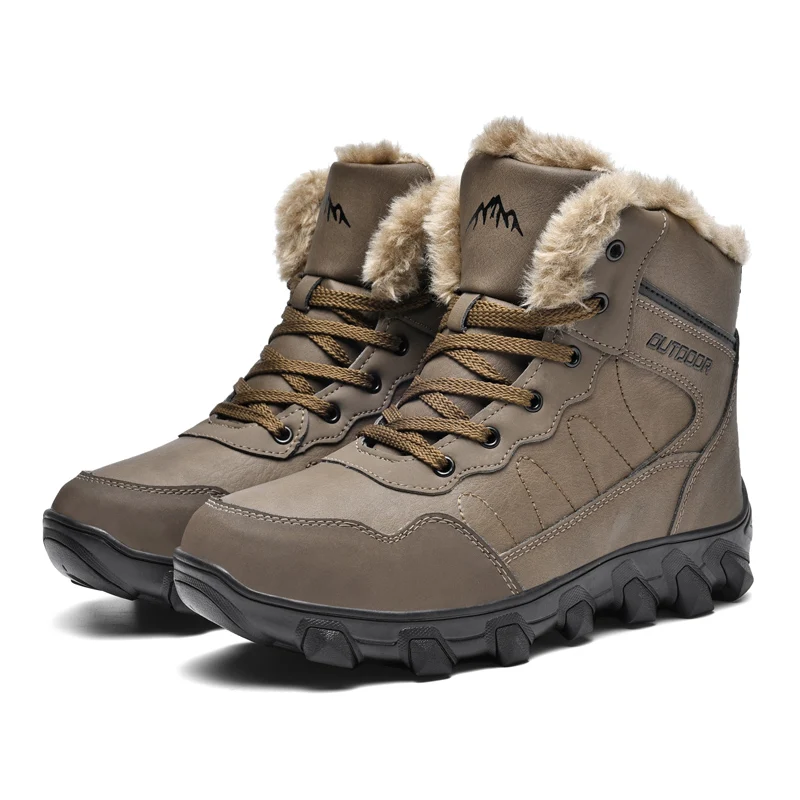 Winter Warm Thick soled Men's Shoes Outdoor Large Shoes Snow Boots