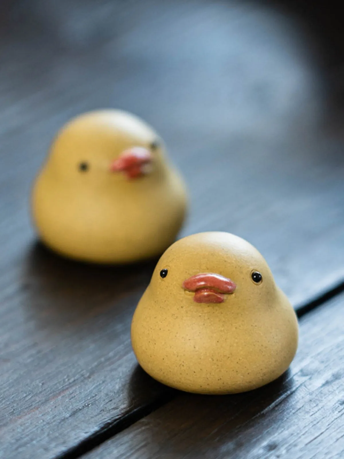 Mini Yellow Duck Tea Pet ,Yixing Purple Clay Tea Sets, Sculpture,Handmade Chinese Zen,Gongfu Tea Accessories,Home Decoration