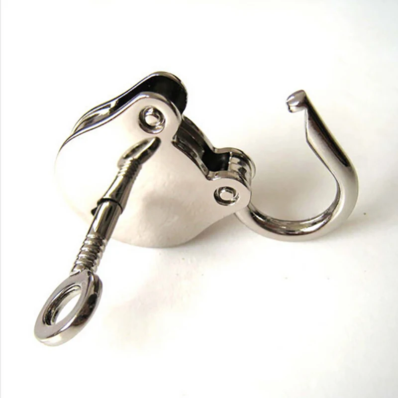 

38 x 21 mm Silver Frog Shaped Lock & Key Set for Hand Bag Clutch Backpack Nickel Metal Lock 20sets/lot