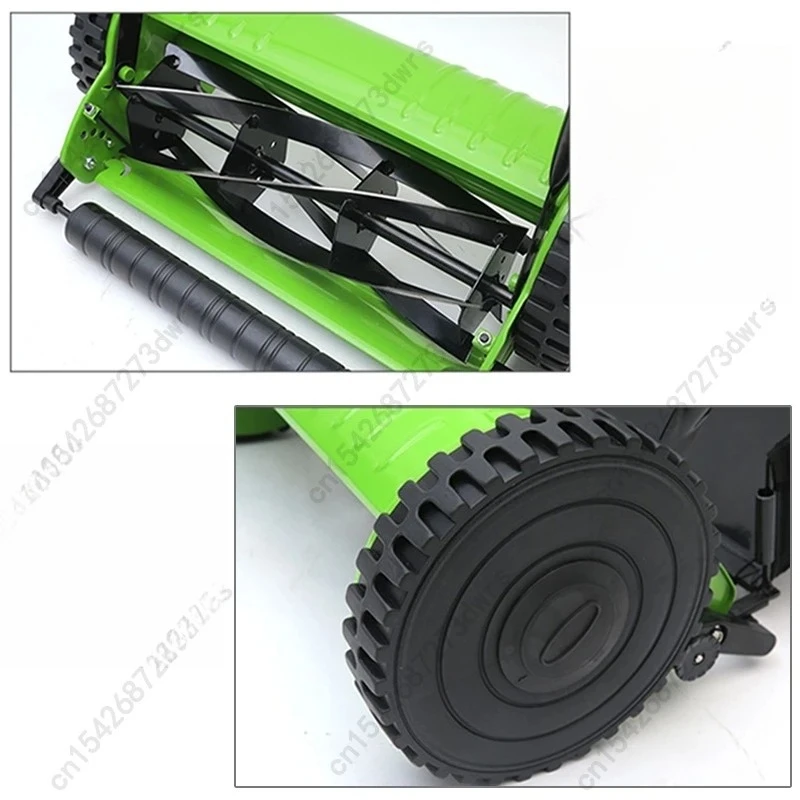 16-inch compacte duwgrasmaaier Lichtgewicht multifunctionele grassnijmachine voor kleine tuinvilla gazon en buitentuin
