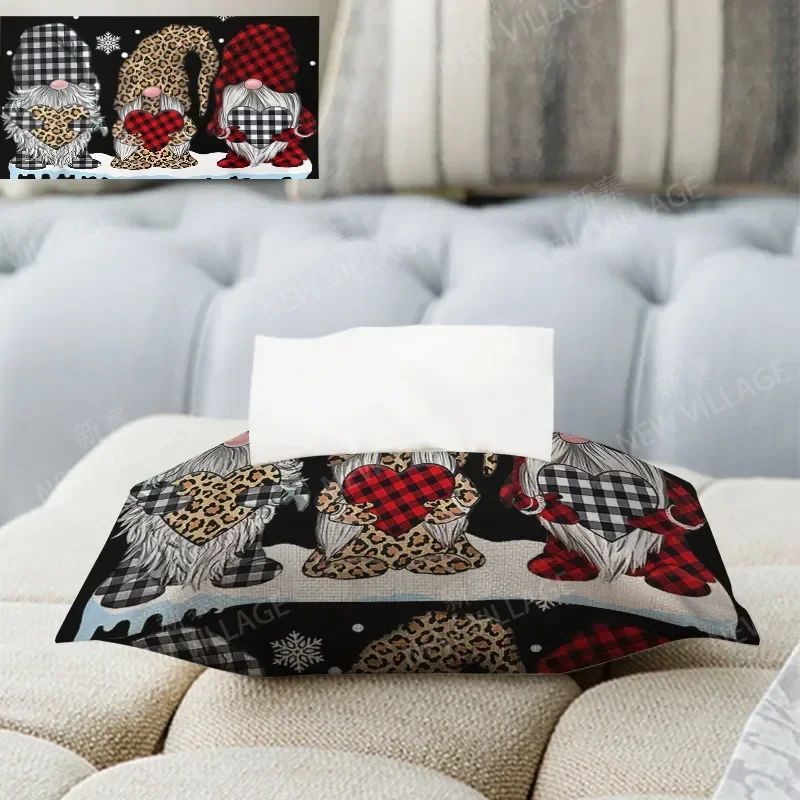 Household Christmas peripheral fabric tissues box car tissue holder tissue cover box textile storage tissue bag dispenser