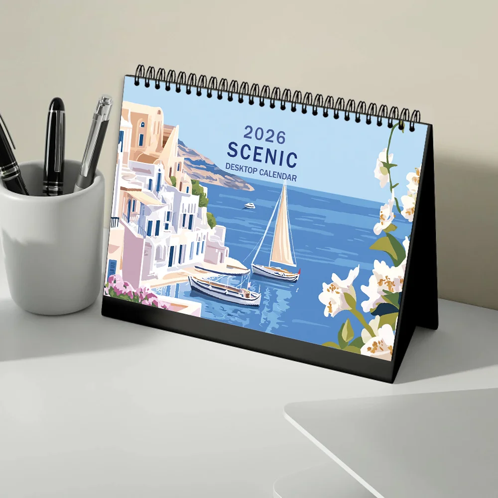 

1 шт. Дорожный календарь на 2026 год, Исцеление, Ежемесячный план на 12 месяцев, Настольный календарь, Идеальный подарок на день рождения, Рождество, Новый год