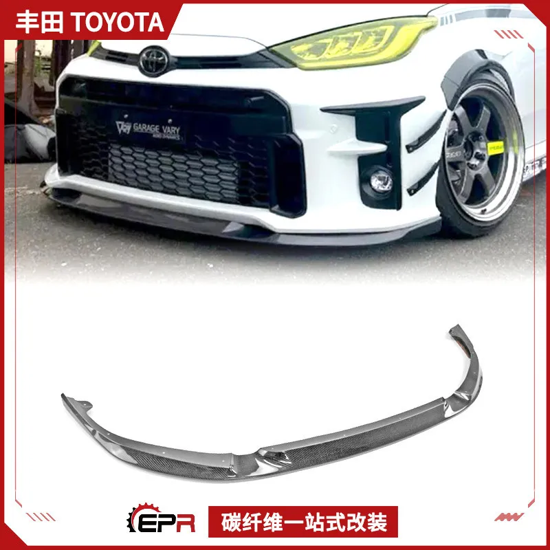 

Подходит для Toyota YARIS Yaris GR, модифицированные детали из углеродного волокна, гараж, различная передняя головка для губ, лопата, небольшой объемный звук