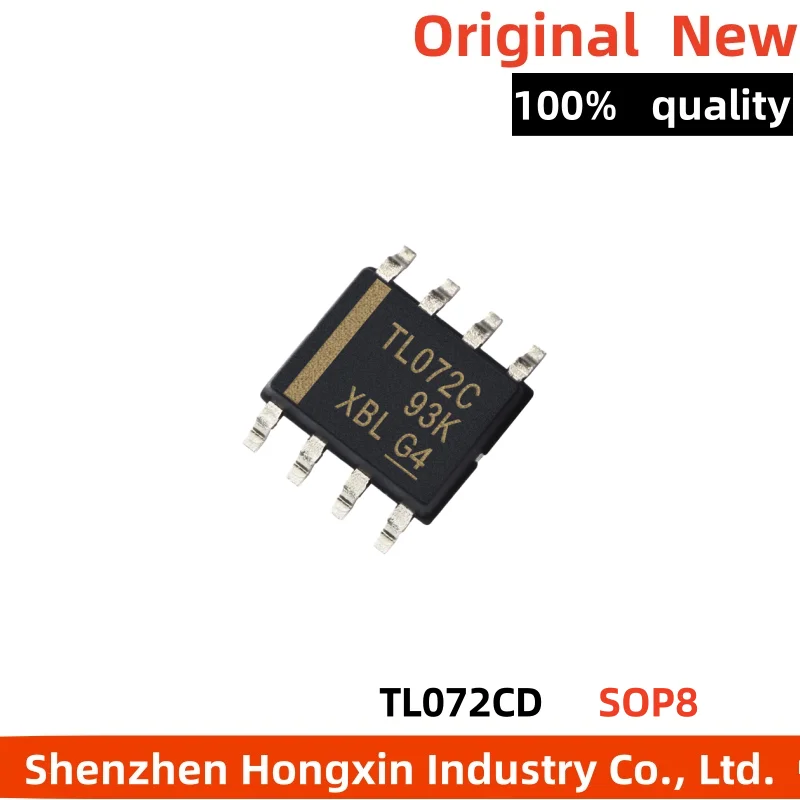 100 STKS TL072CDR TL072 SOP8 SOP TL072CD SMD LAAG GELUID JFET-INPUT OPERATIONELE VERSTERKERS TL072C