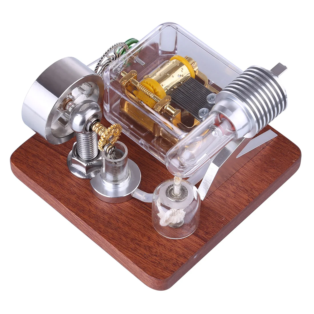 Stirling Engine Model Rotating Mechanical Music Box Science Experiment Engine Toy Men Adults Engine Models Hobbies