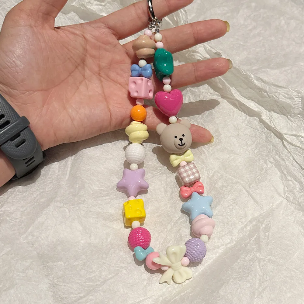 1PC Cute Bear Hand-held Water Cup Lanyard For Stanley Tumbler Portable Silicone Water cup cover Suitable for 6-10cm Cup Mouth