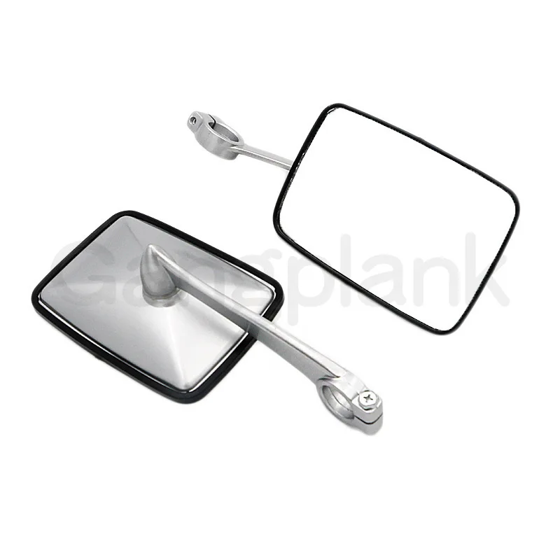 

Motorcycle Rear Mirror Modified Big Picture Side Mirror Motorbike Aluminum Alloy Silver Rectangular Reversing Rearview Mirrors