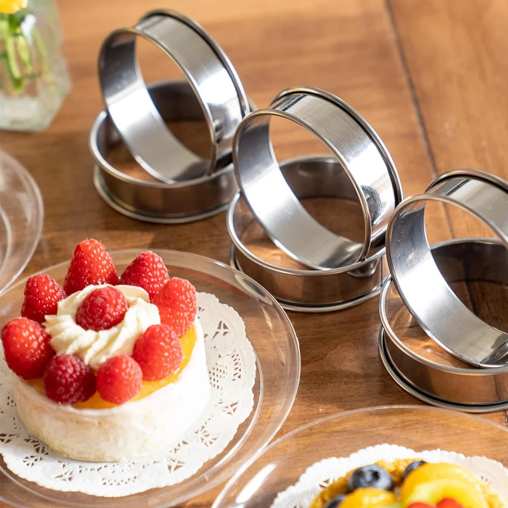 6 Stück Muffin- und Crumpet-Backringe, lebensmittelechter Edelstahl, antihaftbeschichtet, Gebäckform, für Pfannkuchen- und Keksebacken, für den Heimgebrauch in der Küche – Detail 6