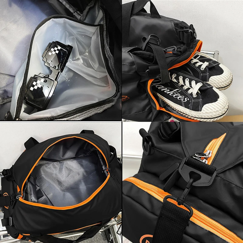 Waterproof GYM Sports Backpack Fitness Shoe Bag Football Soccer Duffle School Backpack Large Travel Shoulder Bag for Men Women