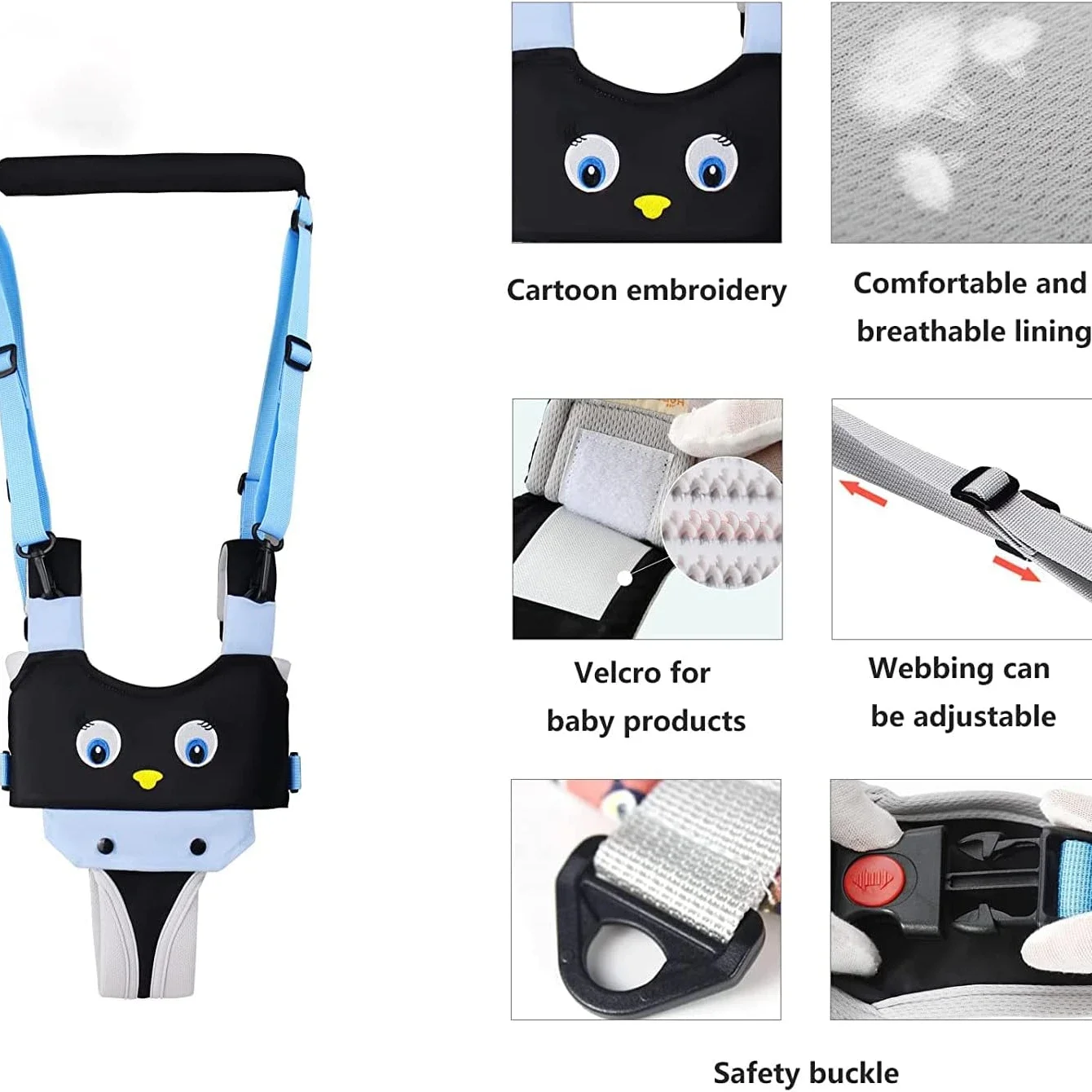 Baby Walking Harness Handheld Baby Walker Assistant Belt Adjustable Toddler Infant Walker Safety Harnesses Walking Learning Help