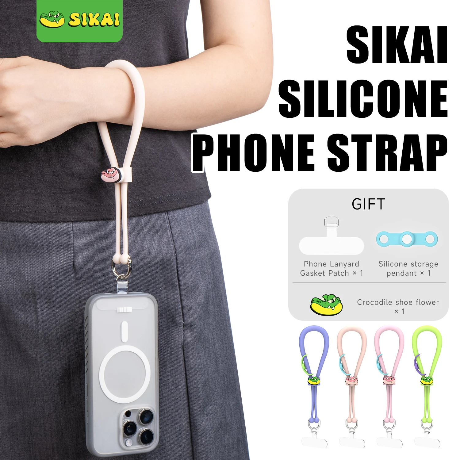 

Hand Wrist Strap Lanyard Silicone Phone Straps Cell Phone Wrist Lanyard Strap Colorful Wrist Lanyard for Universal Mobile