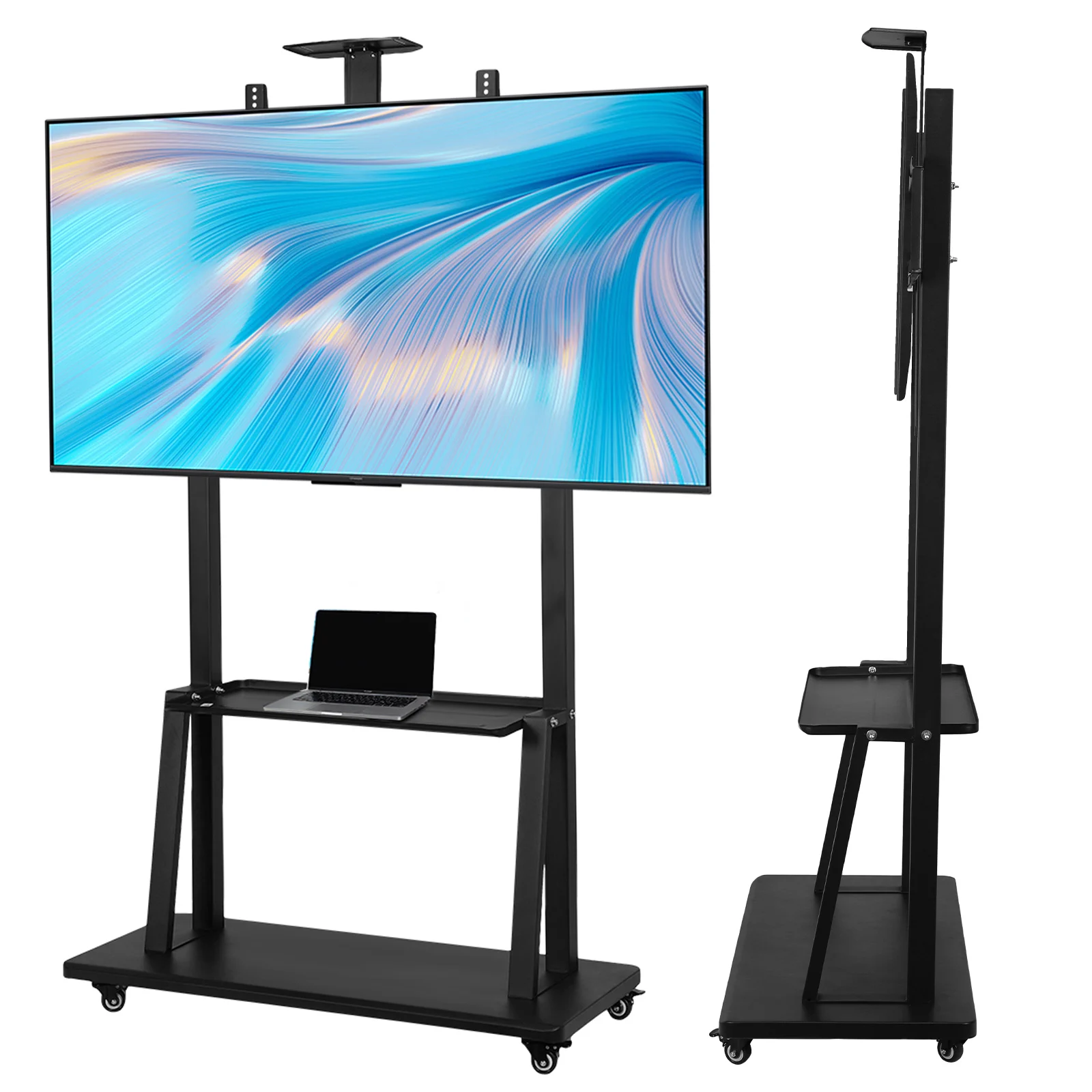 

Универсальная напольная подставка для смарт-телевизора с регулировкой высоты и колесами для гостиной/офиса/улицы