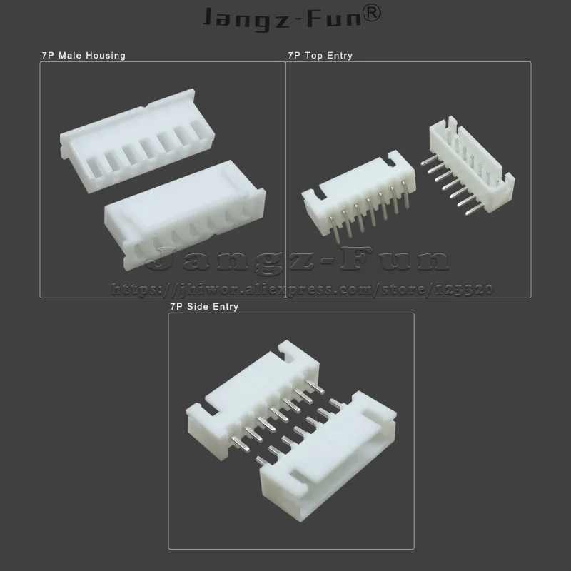 100 sztuk 7P JST XH 2.54 wtyczka 2.54mm XH2.54 7 Pin męskie żeńskie złącza głowicy obudowy kabel elektryczny złącze przewodu elektrycznego