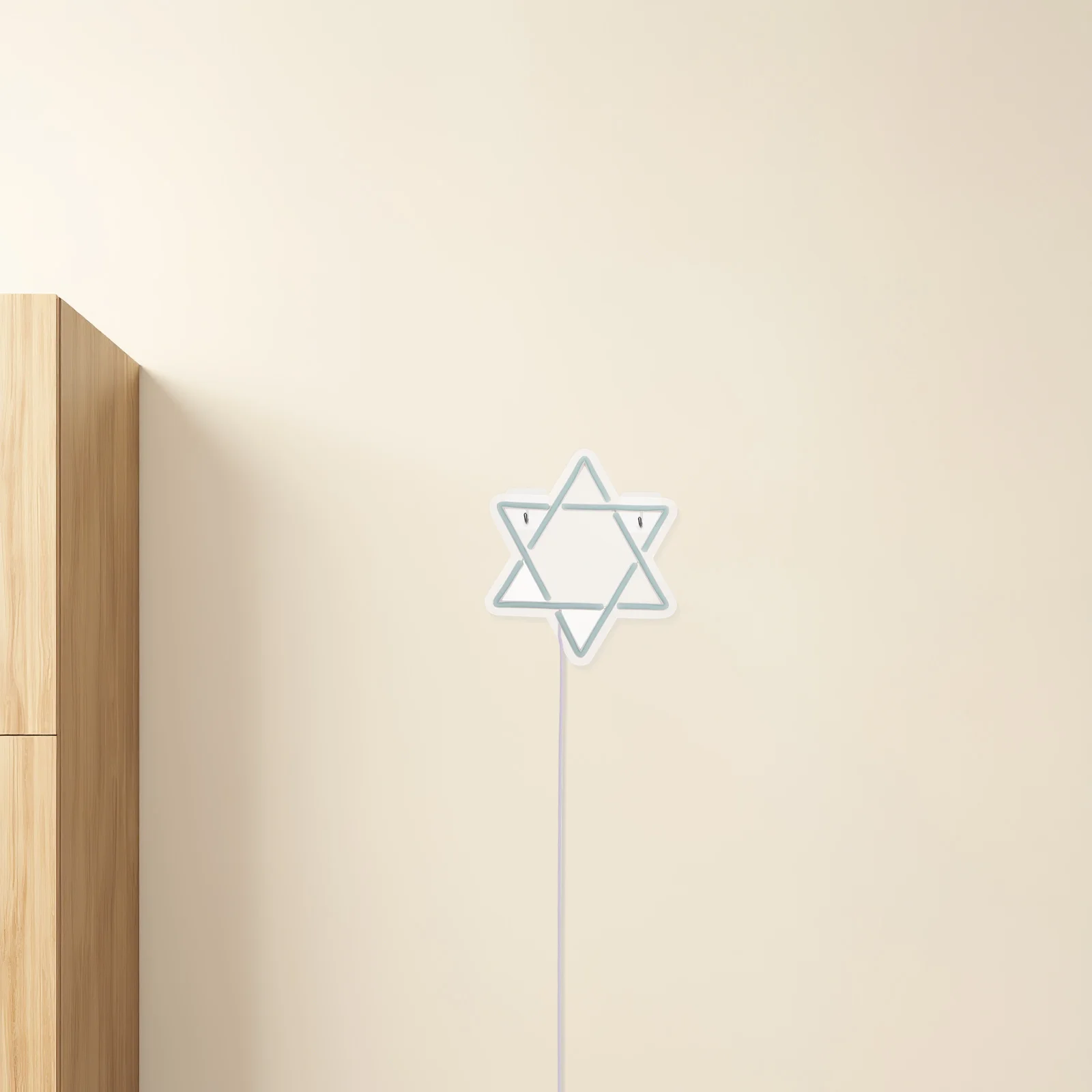 

Star of David LED Neon Sign Acrylic Chanukah Wall Decor Hanukkah Home Party Jewish Neon Light Festive Holiday Glow