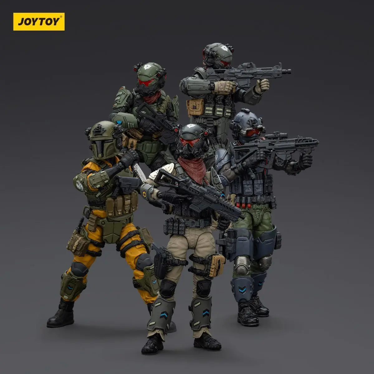 

Genuine JOYTOY Stellar Scar Assault Team 1/18 Action Figure Gravelgold Ghostmanganese Collectibles Desktop Ornaments Toys Gifts