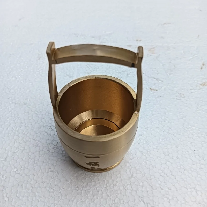 Pure Brass " of " Feng Shui, "Bucket of Gold" Treasure Ornament, Copper Craft
