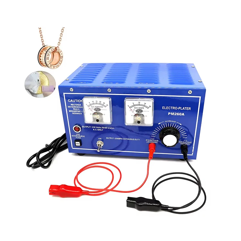 20V 30A/15A Jewelry Electroplating Machine PM260A Adjustable Voltage Current Rectifier Metal Plating Equipment Kit
