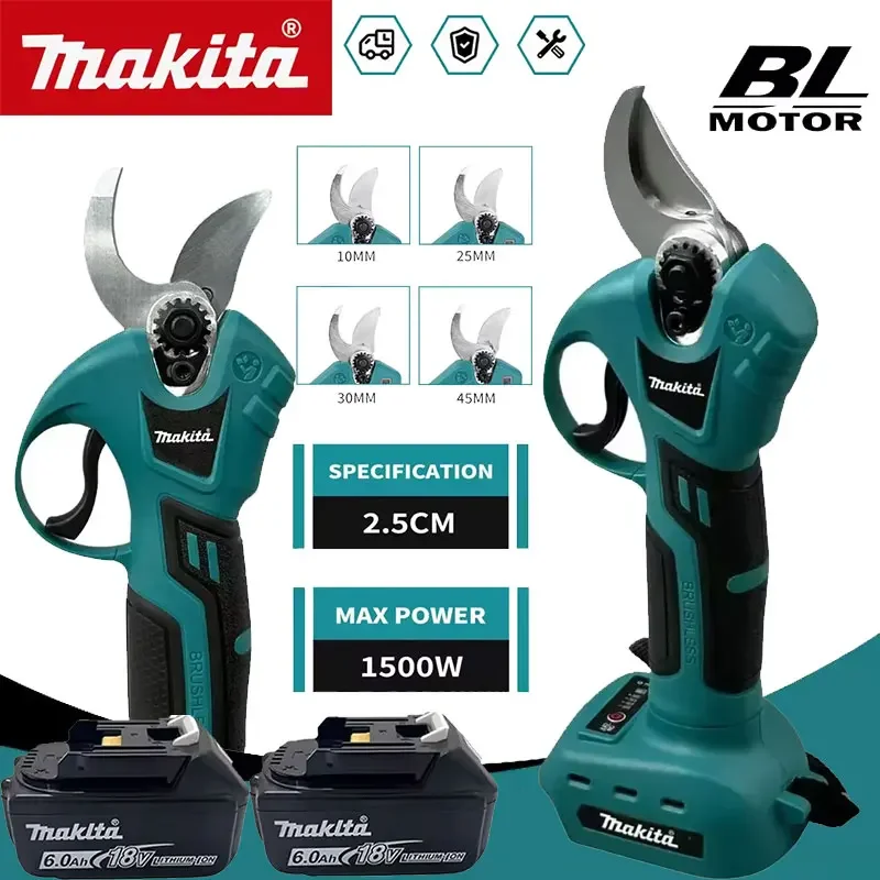

Makita Brushless Electric Pruning Shears Garden Tool Cordless Electric Garden Scissors Fruit Tree For 18V Battery Branche Cutter