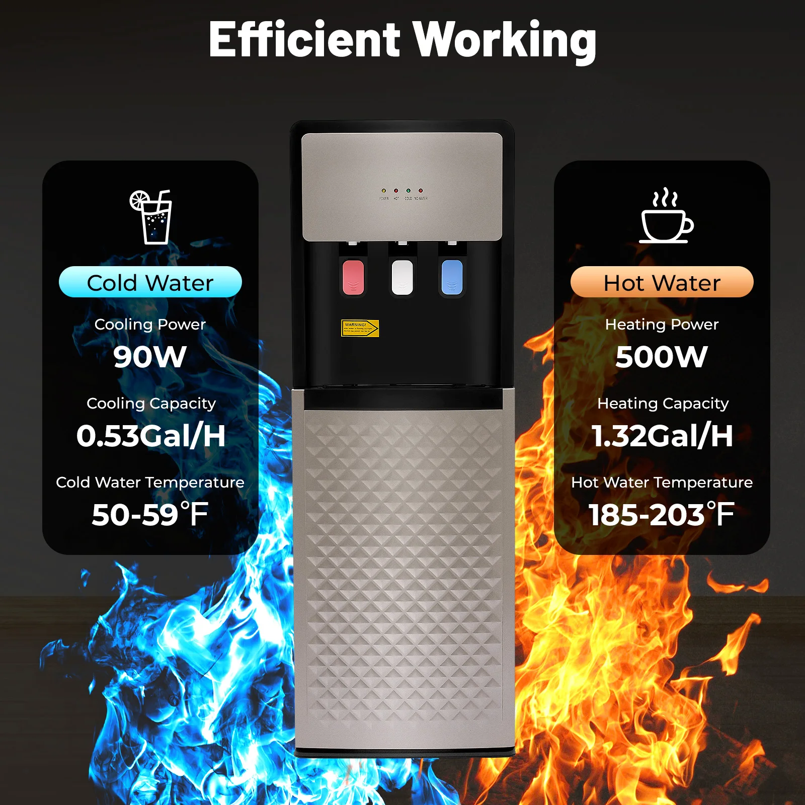 

SJYTD-6 Neutral Bottom-Loading Hot & Cold Water Dispenser, 3 Color Options, Stylish & Convenient Design