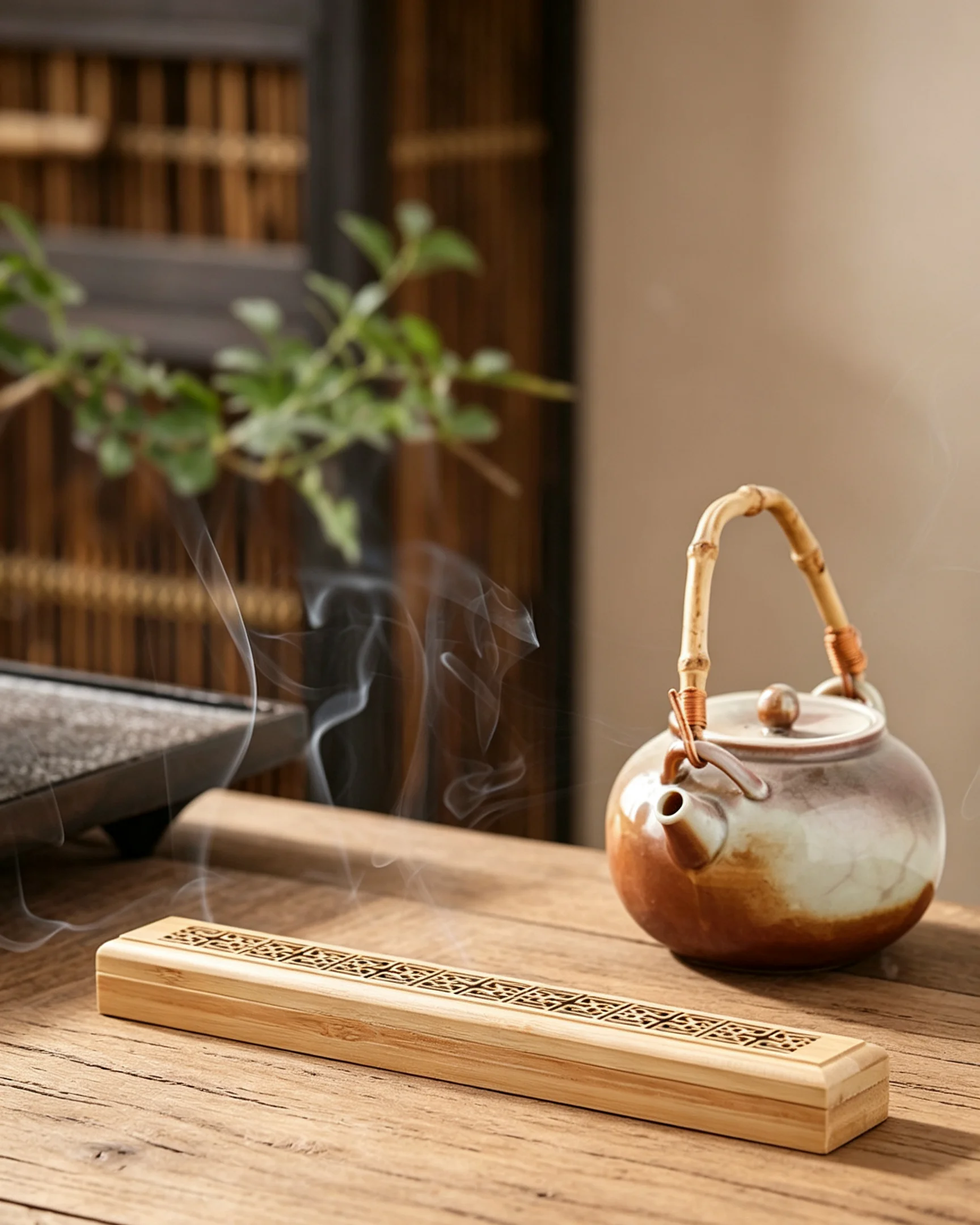 1pc Bamboo Fragrance Box - Home Use Indoor Office Diffuser Decoration Piece