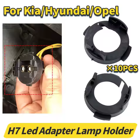 10Pcs H7 LED Headlight Bulbs Holder Adapter base For Kia Rio 2017 K3 2013-2016 New Carens S8 SONATA Hyundai MISTRA Opel