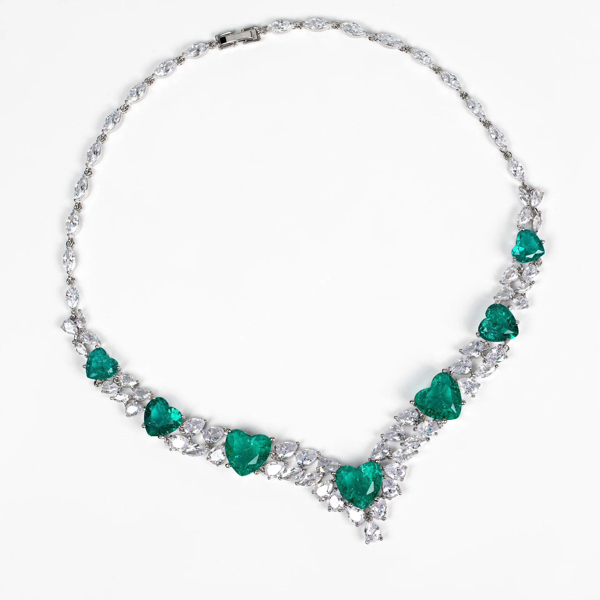 

Комплект украшений Ele Faion с встроенным сердцем, ожерельем и серьгами, трансграничный высококачественный комплект из двух предметов, аксессуары