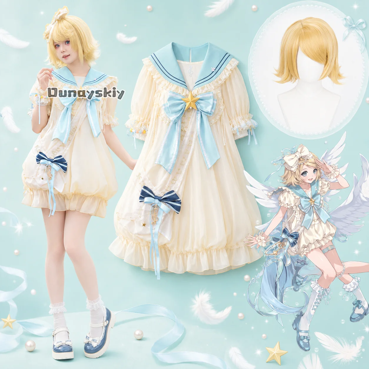 Uniforme de Marinera Rin, Disfraz de Anime Cosplay, Vestido Dulce para Mujer, Uniforme Lolita para Uso Diario, Halloween JK