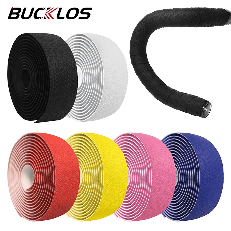 BUCKLOS Bicycle Handlebar Tape EVA+PU Anti-Vibration Road Bike Bar Tapes Durable Handle Belt Wraps Cycling Accessories