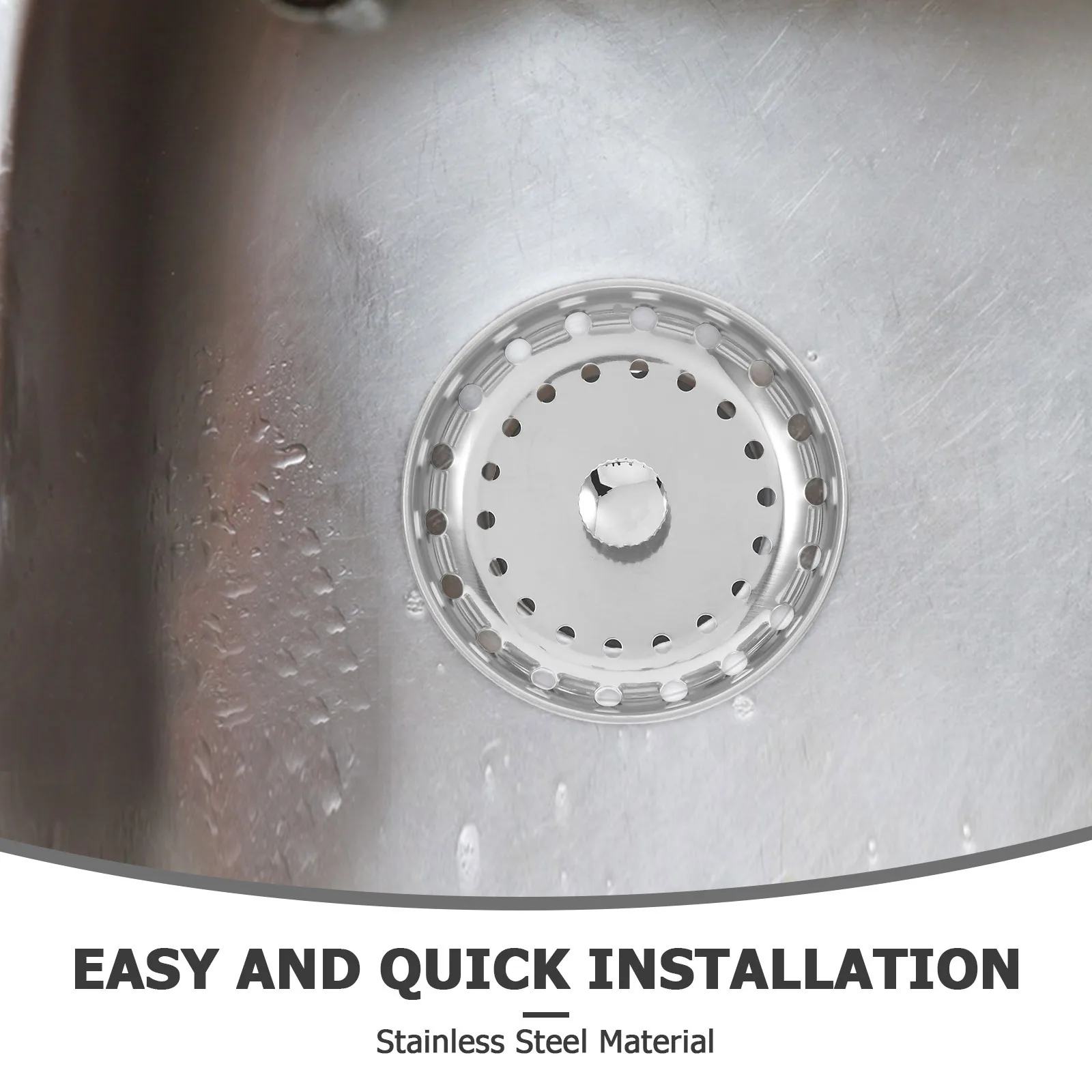 1 مجموعة حوض الفولاذ المقاوم للصدأ سدادة مصفاة العالمي غطاء لبالوعة المطبخ التخلص من القمامة سلة المرشح بالوعة حامي #2