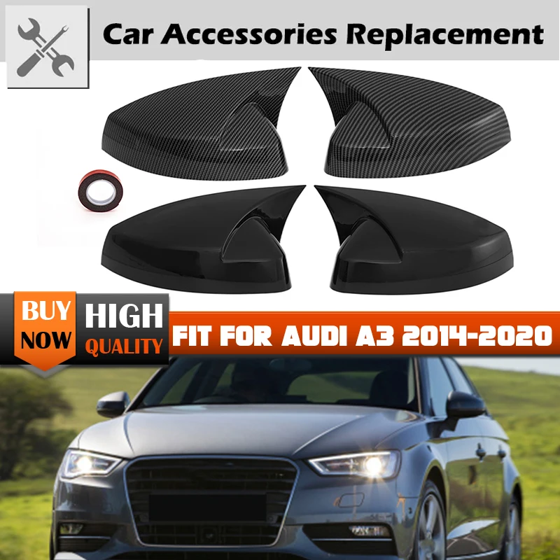 

Side Wind Rearview Mirror Cover Rear View Cap Trim Car Accessories Fit For Audi A3/S3/Rs3 Models 2014-2020