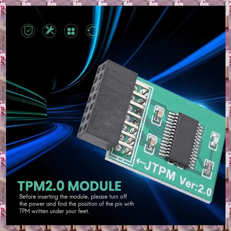 Modulo di sicurezza con crittografia 2025 TPM 2.0 Modulo LPC-14PIN scheda remota 14 pin LPC per modulo di sicurezza MSI TPM2.0 LPC 14 pin, TPM 2.0
