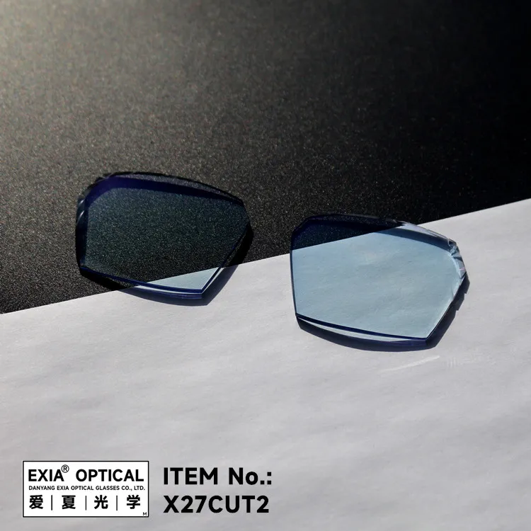 

EXIA X27CUT2 линзы для очков без оправы, фотохромные синие полуфабрикат HMC