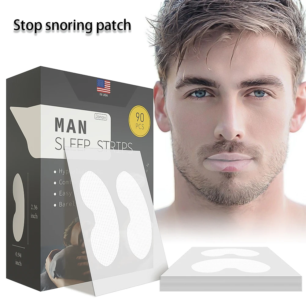 90pcs/pack Anti-Snoring Stickers Night Sleep Lip Nose Breathing Improving Patch Mouth Correction Sticker Tape