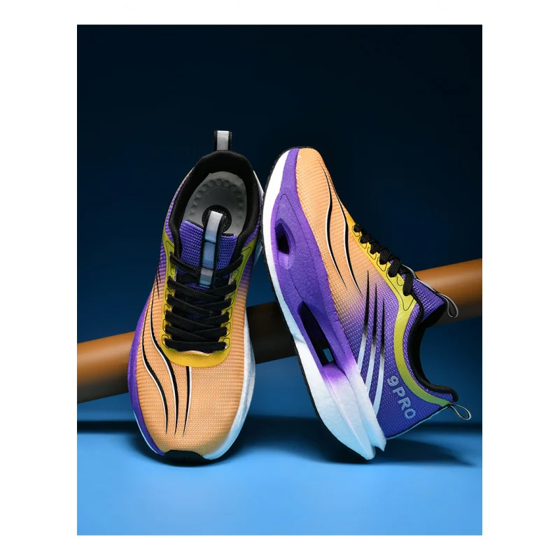 أحذية رياضية للرجال، أحذية جري خفيفة الوزن من ألواح الكربون، ممتصة للصدمات في الشتاء، مضادة للانزلاق، مقاومة للاهتراء، قابلة للتنفس #4