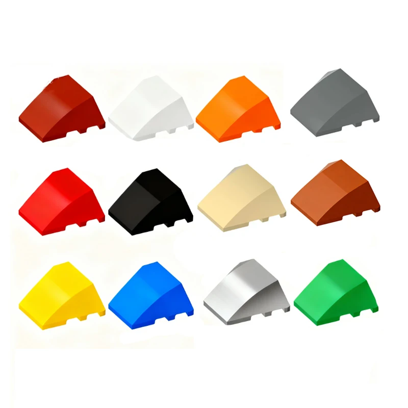 15pcs MOC compatible building blocks 64225 4x3 wedge-shaped curved surface bricks DIY children's toys gifts