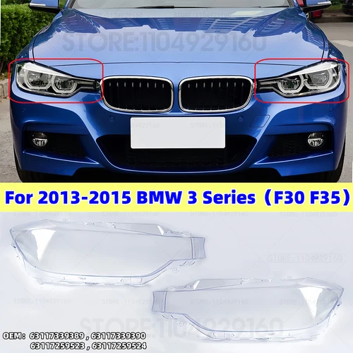 Cubierta de faro máscara transparente lente pantalla carcasa de faro plexiglás para BMW Serie 3 F30 F35 2013-2015 320 328 316 335