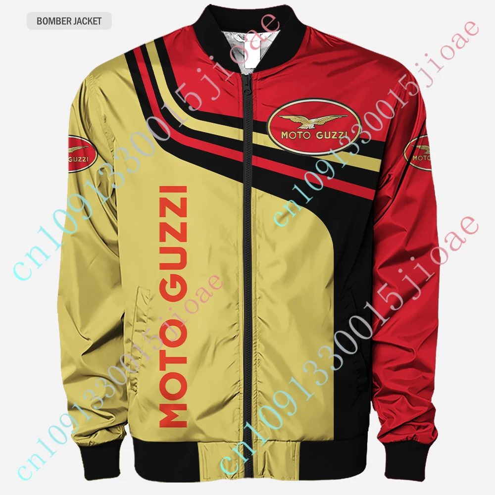 

Moto Guzzi Clothing Bomber Jacket Harajuku Parkas Windbreaker Techwear Baseball Uniform Jackets For Men Thick Coat Custom Logo