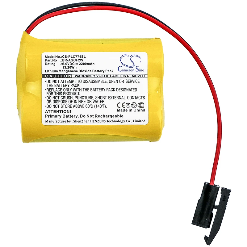 CS Replacement Battery for GE Fanuc A98L-0031-0011/L,A98L-0031-0011/L,A06B-6093-K001 PN:BR-AGCF2W 2200mAh / 13.2Wh