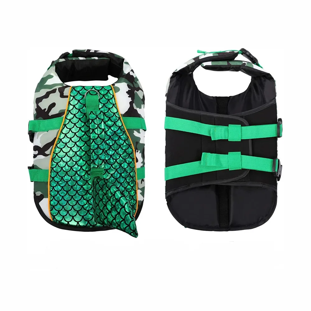 Dog Life Jacket Shark Pets Life Vest Adjustable Ripstop Dogs Swimming Safety Vest With Superior Buoyancy Rescue Handle For Dogs