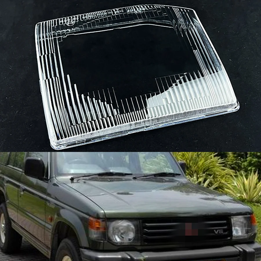 

Car Front Headlights Transparent Shell Lampshade Headlights Glass Lamp Cover For Mitsubishi Pajero V31 V32 V33