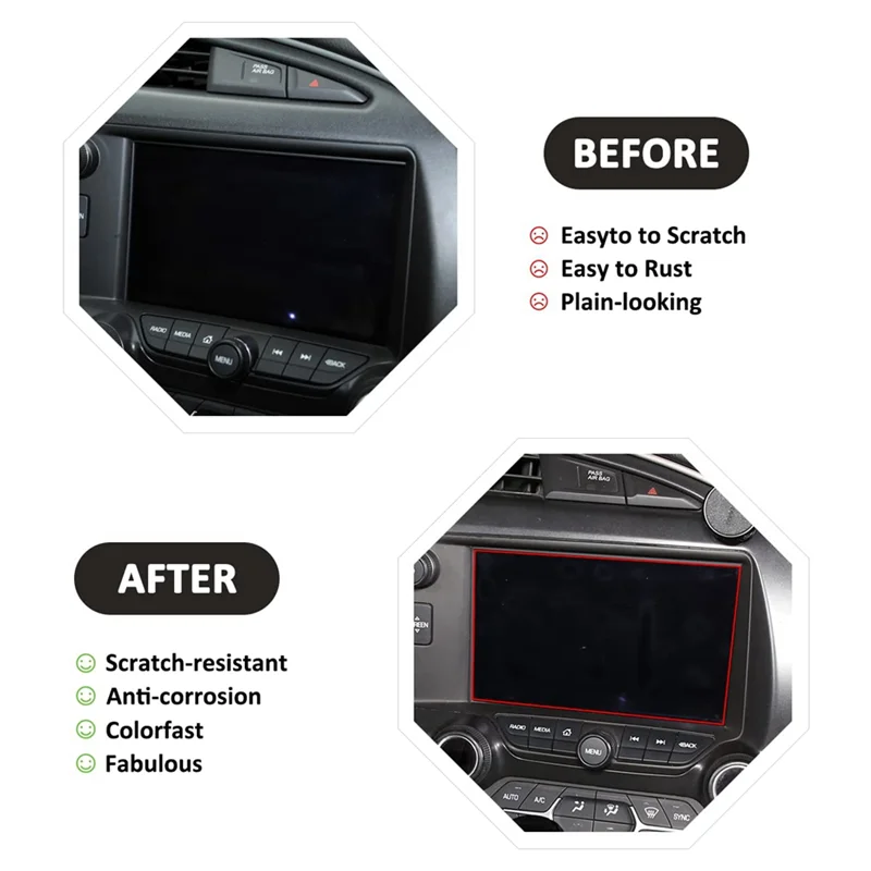 For Corvette C7 2014-2019 Car Tempered Glass Center Navigation Display Touchscreen Protective Film Parts