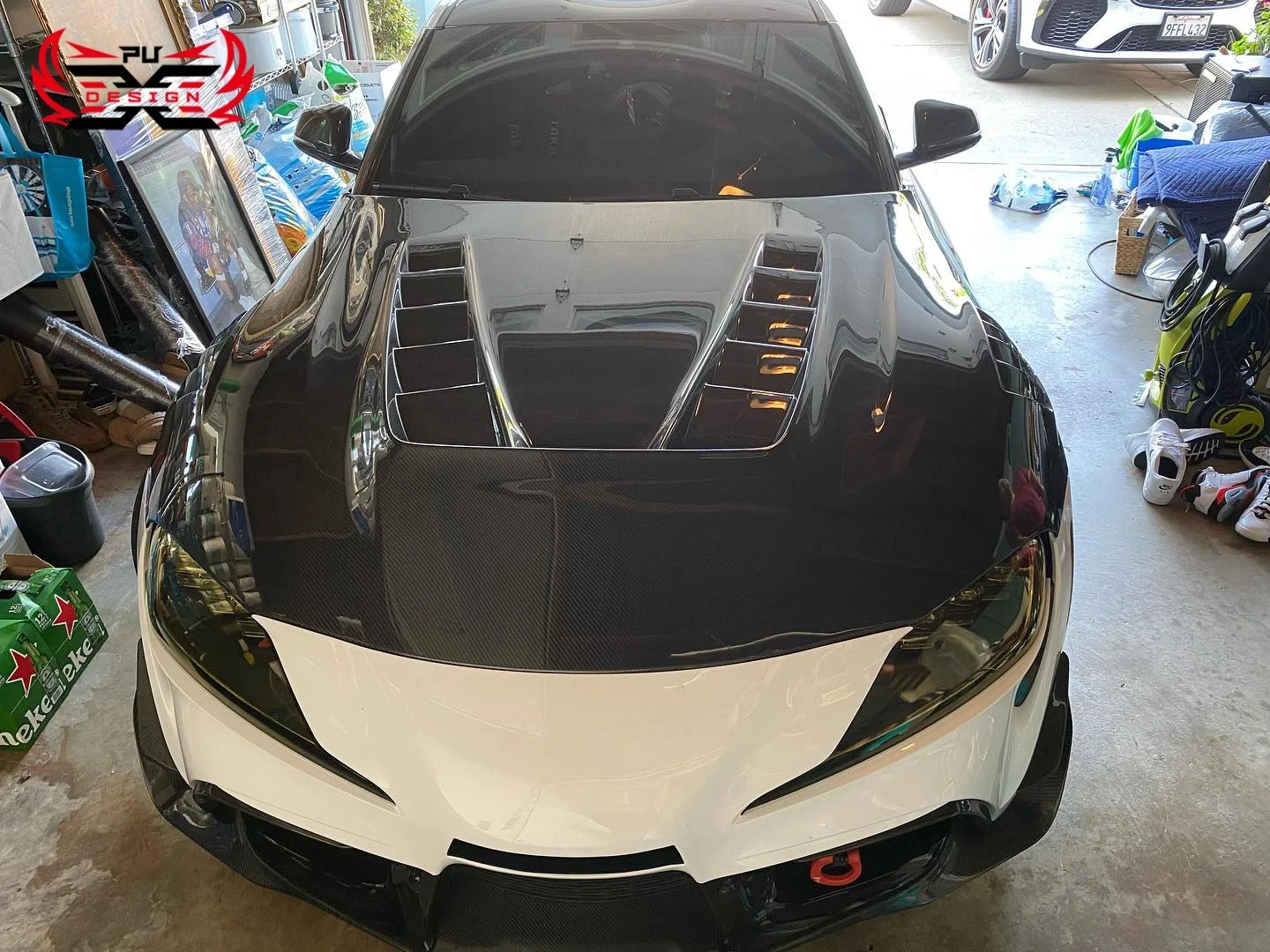 الجملة سيبون نمط هود ألياف الكربون لتويوتا Gr Supra A90 A91 Mk5 هود اكسسوارات السيارات غطاء المحرك الكربون