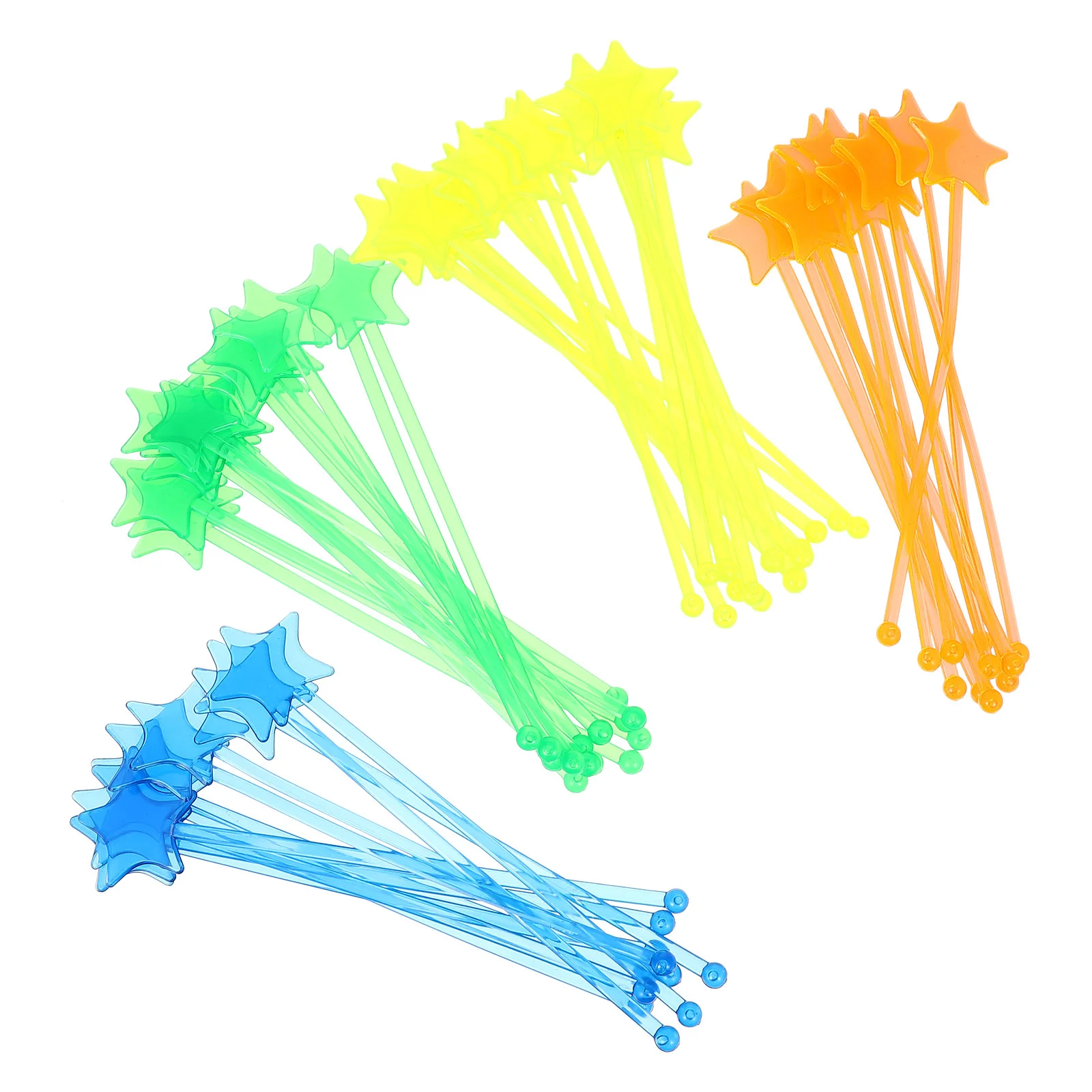 

50 Pcs Stirring Rods Mixing Sticks Cocktail Rods Plastic Honey Dipper Sticks Bar Tools Kitchen Stirring Rods Stirrer Star