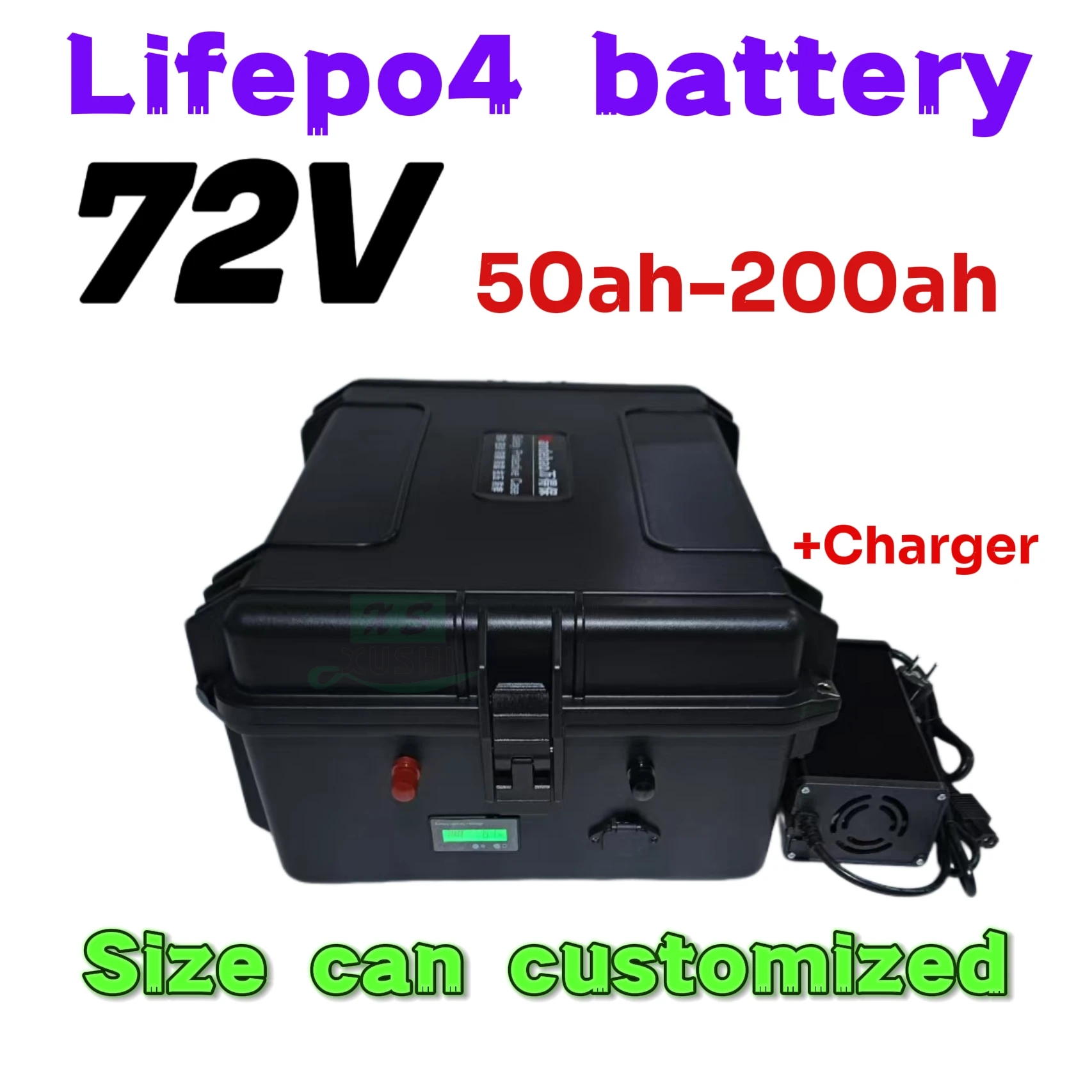

72V 50Ah 60AH 80AH 100AH 120AH 150Ah 200AH Литиевая батарея LifePo4, тележка для гольфа, электромобиль + зарядное устройство.
