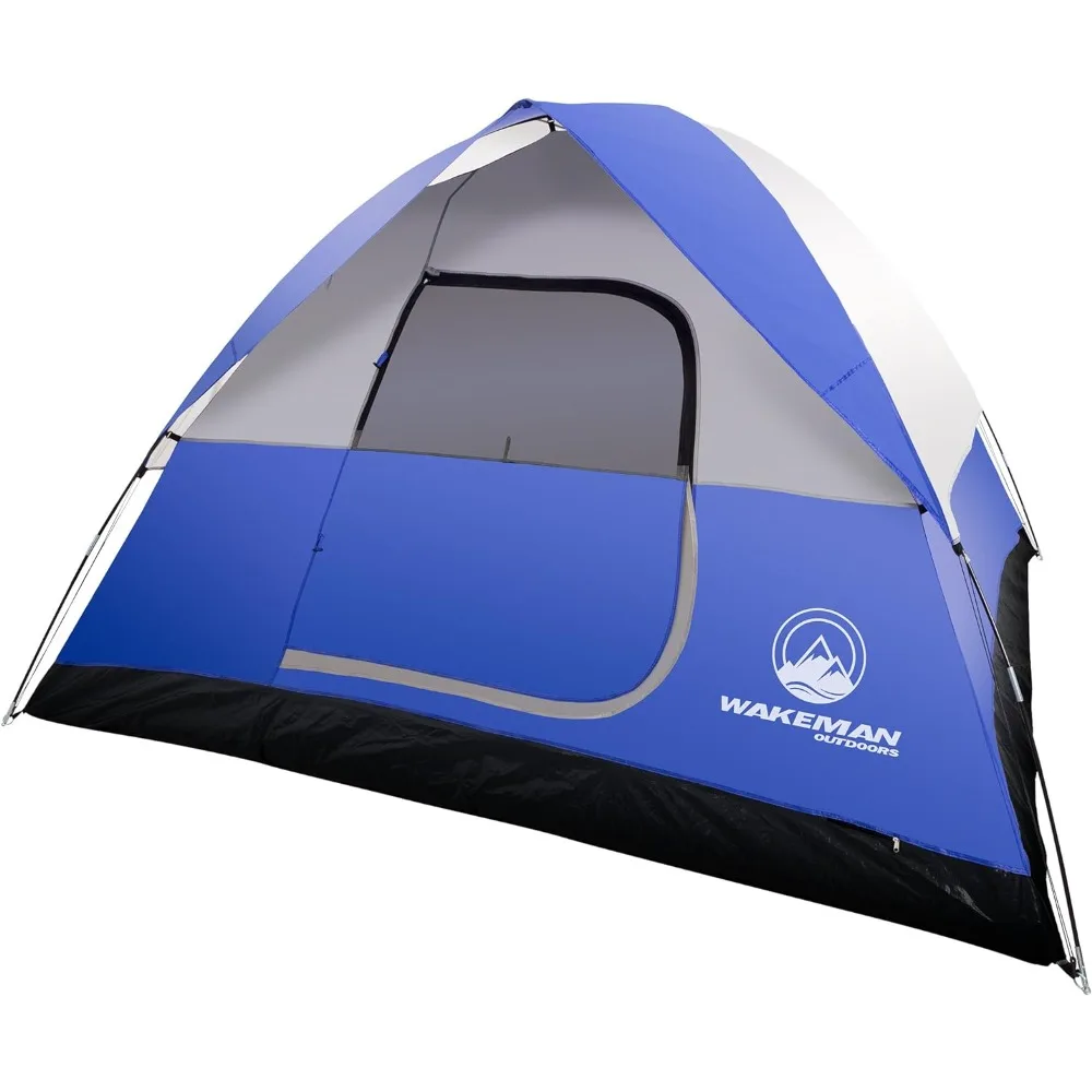 

6 Person Camping Tent - Water-Resistant Family Tent for Camping with Removable Rain Fly, Storage Pocket