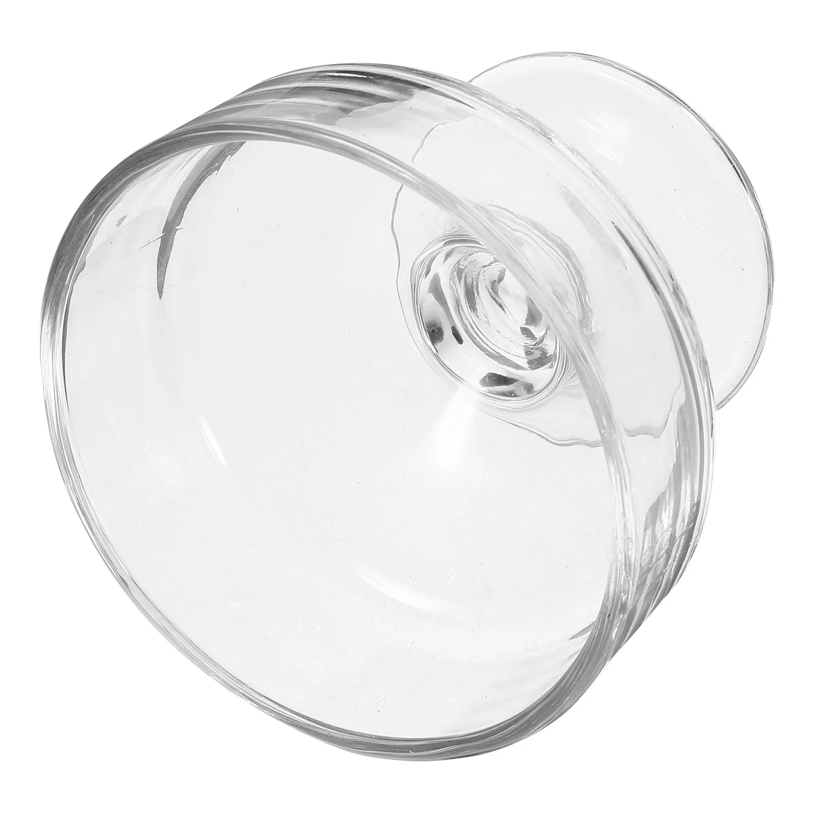 Glass Dessert Bowl Footed Ice Cream Cup Retro Elegant Transparent Reusable Serving Dish for Individual Portions Snacks and