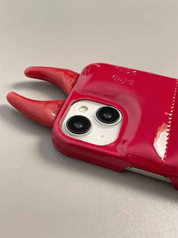 Cow Horns Warm Winter Down Jacket The Puffer Case Aurora For iPhone 16 15 14 13 12 Pro Max Phone Cases Cover Shockproof Coque