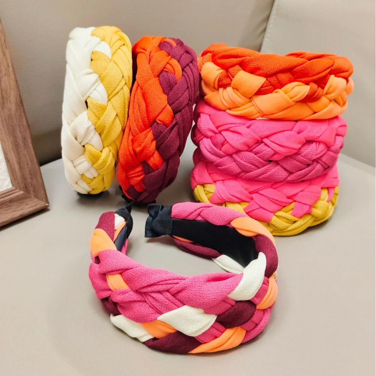Korean Style Versatile Multi-color Braided Headband - Vintage Chic Hair Accessory