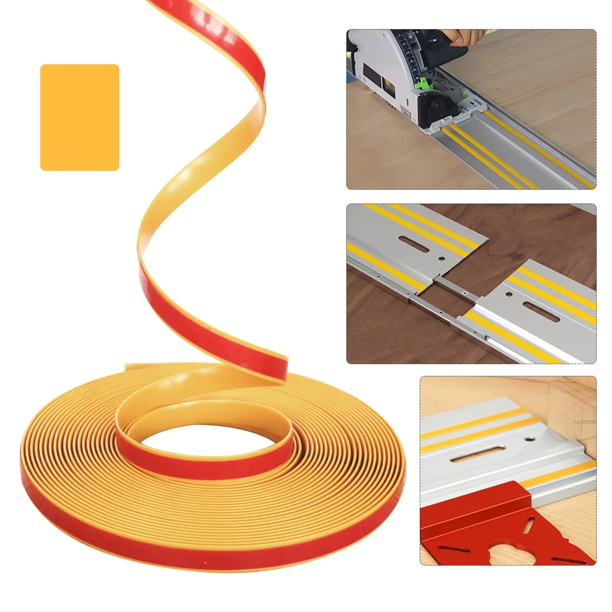 1 Roll Clear Replacement Splinterguard, 4/8M Long 10MM Wide Thick Durable Splinter Guard Strip Replacement Track Saw Guide Rails