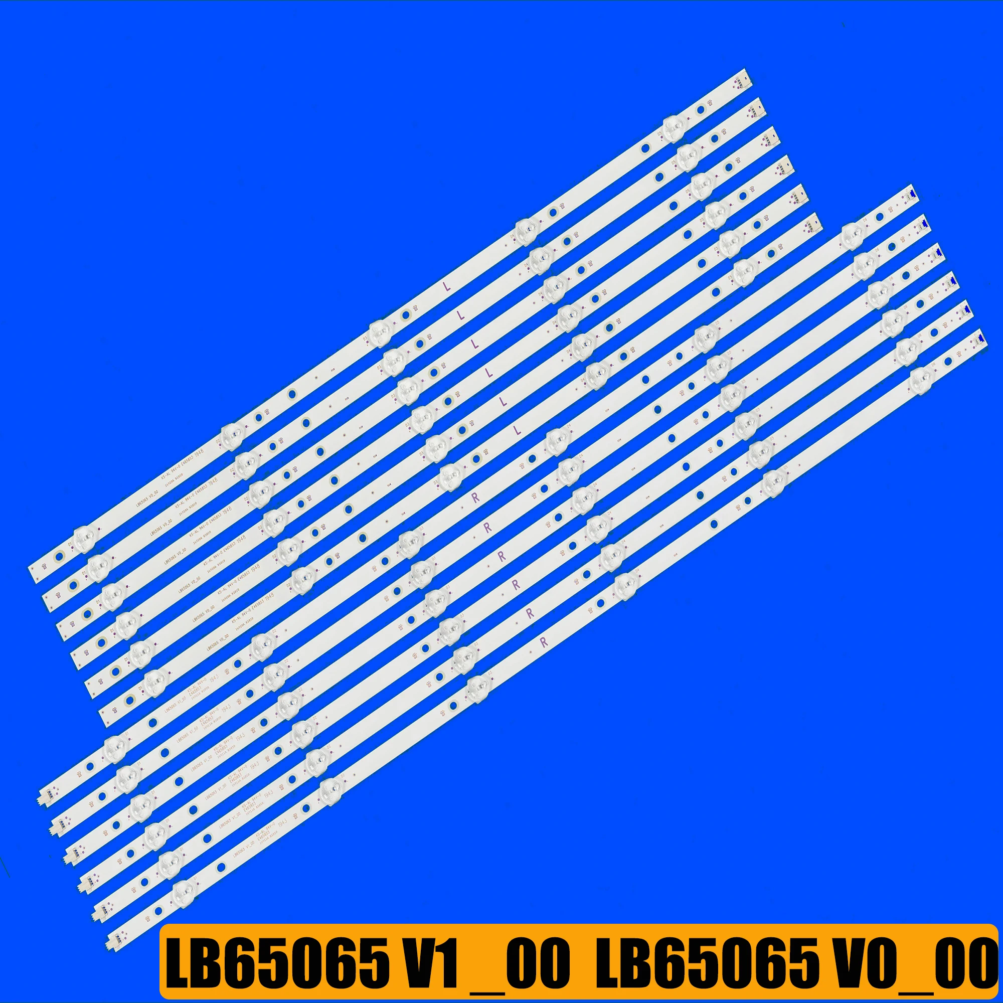 

12 шт./компл. светодиодная лента для подсветки для LB65065 V0_00 V1 65PUS6554 Element TV E4SW6518RKU E4ST6519RKU TPT650J1-QUBF90.K 3B 678000001 E